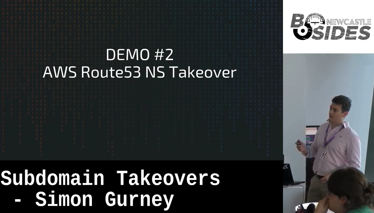 Simon discussing AWS Route53 NS takeovers